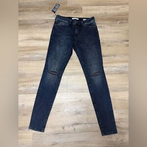 Mavi Alissa Dark Blue Distressed Women's High Rise Skinny Jeans